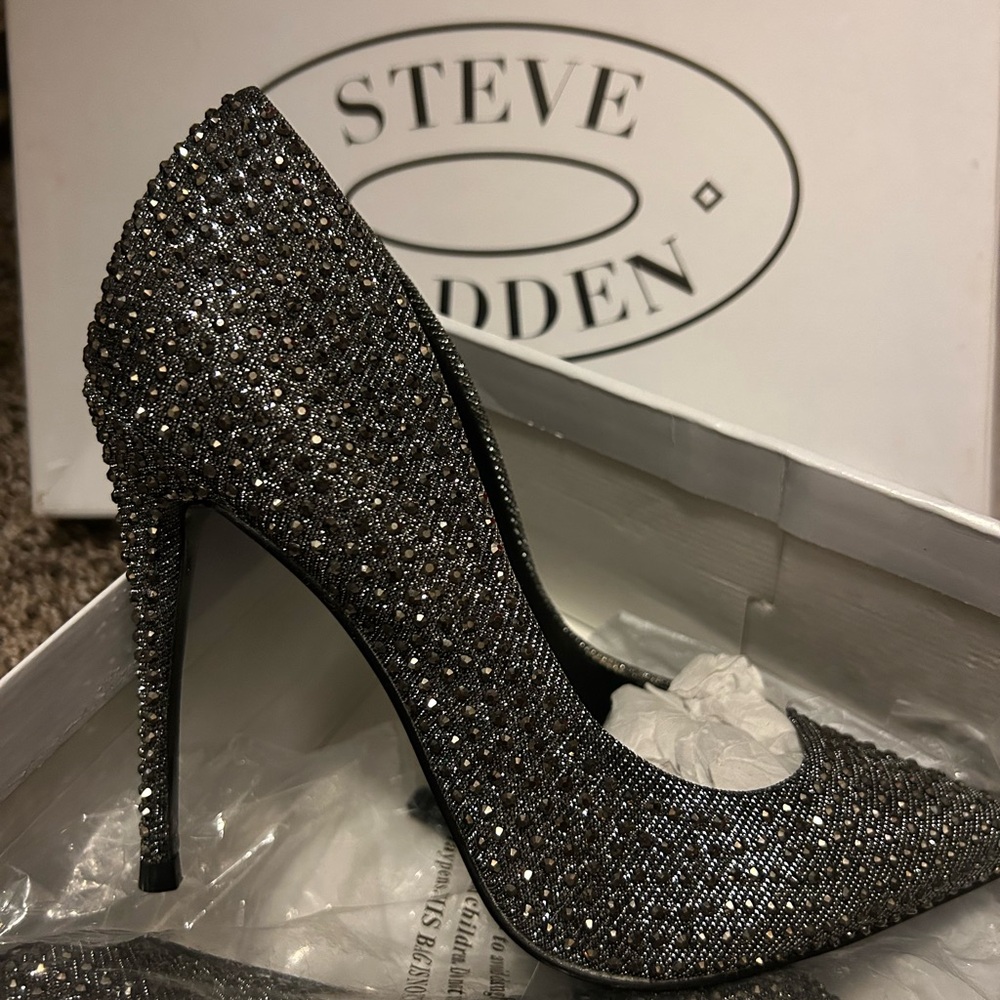 Steve Madden Glittering Heels - Black